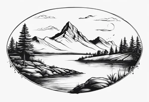 J’aimerai un tatouage de paysage du perche tattoo idea