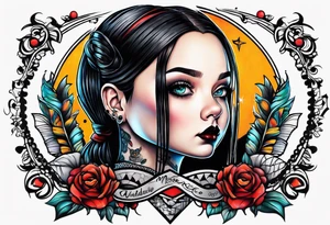 New school Wednesday Adams tattoo idea