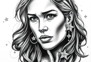 last Namr Obando with stars tattoo idea