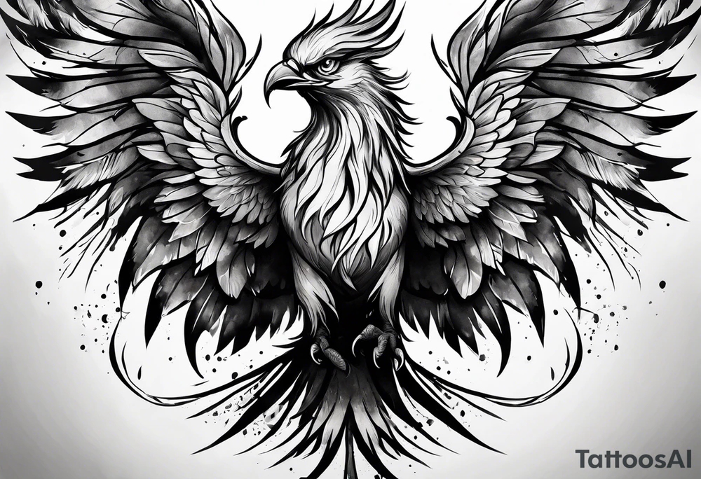 Phoenix rising from the ashes tattoo idea