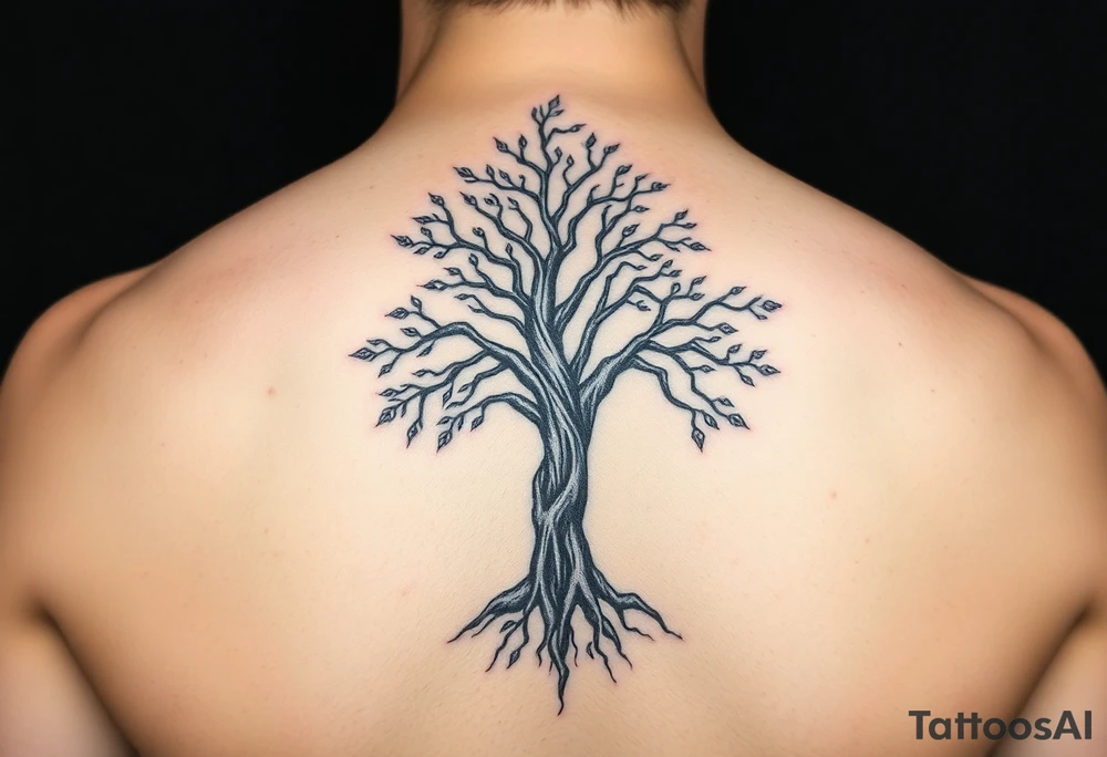 Jamaican colours and Irish colours tree of life tattoo idea