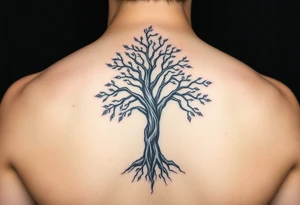 Jamaican colours and Irish colours tree of life tattoo idea