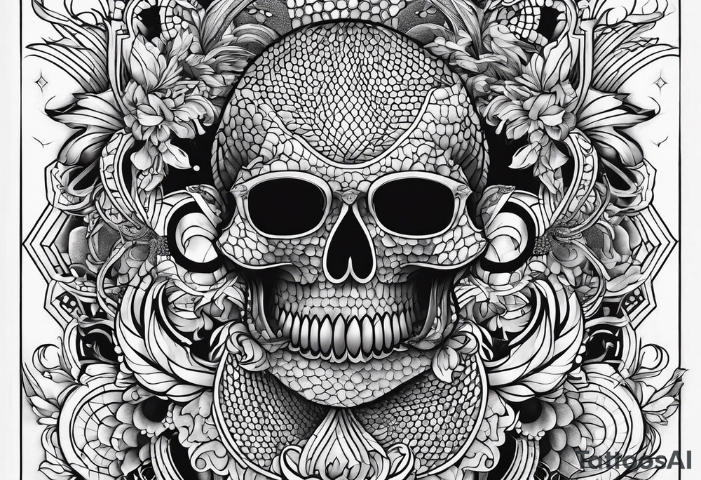honey comb sleeve tattoo idea