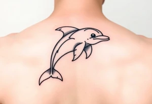Cartoon dolphin tattoo idea