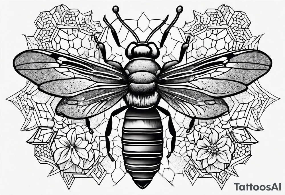 Honeycomb spaced tattoo idea