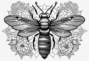 Honeycomb spaced tattoo idea