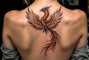 Phoenix rising from the ashes tattoo idea