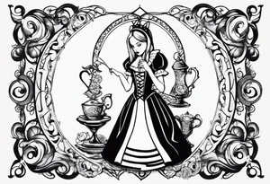Alice in wonderland, Alice solo, simplistic tattoo idea