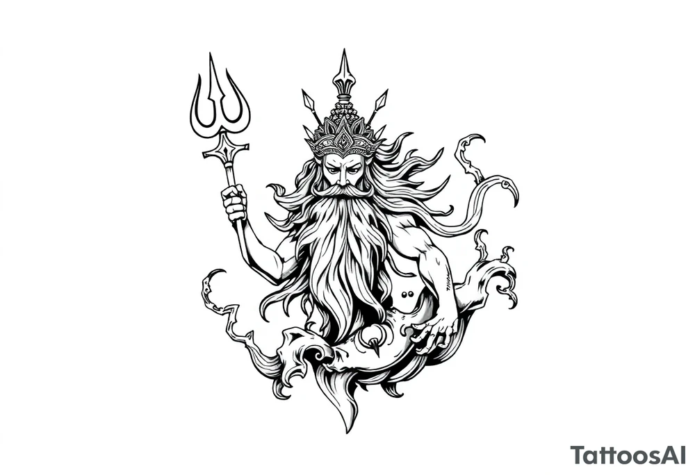 god of sea tattoo idea