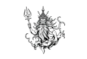 god of sea tattoo idea