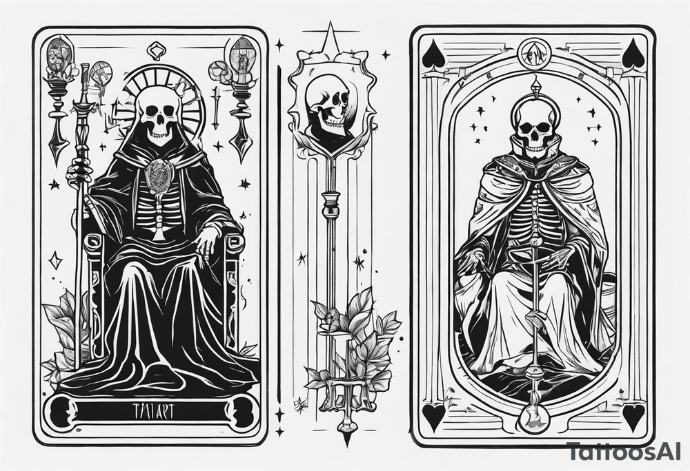 Hierophant skeleton 
tarot card tattoo idea