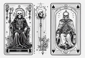 Hierophant skeleton 
tarot card tattoo idea