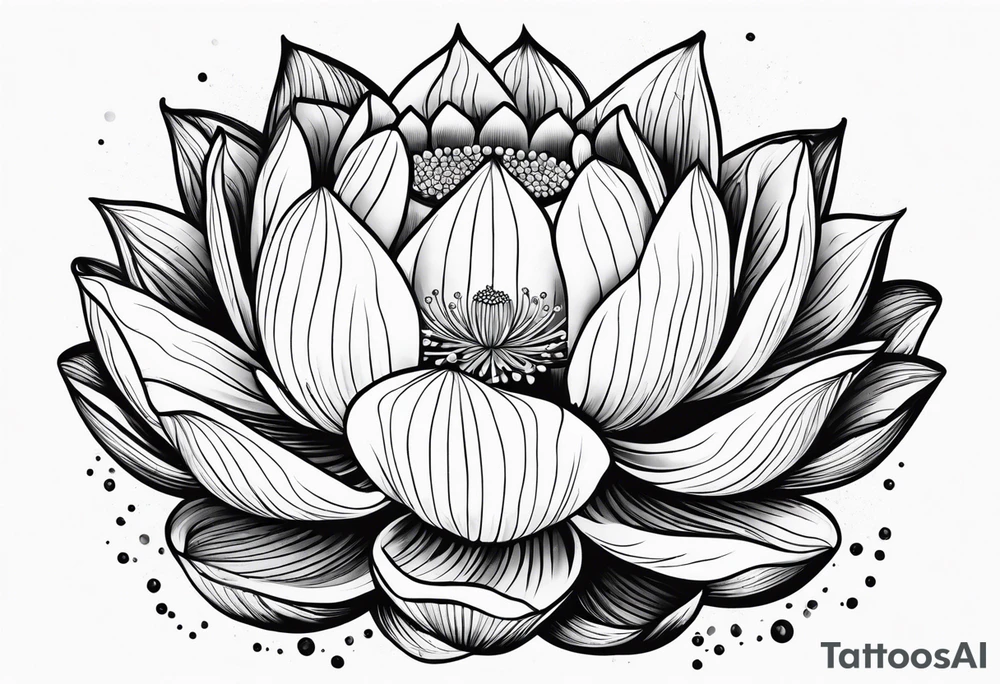 lotus flower without bloom tattoo idea