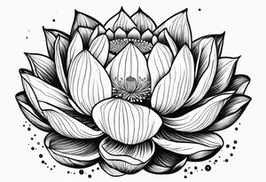 lotus flower without bloom tattoo idea