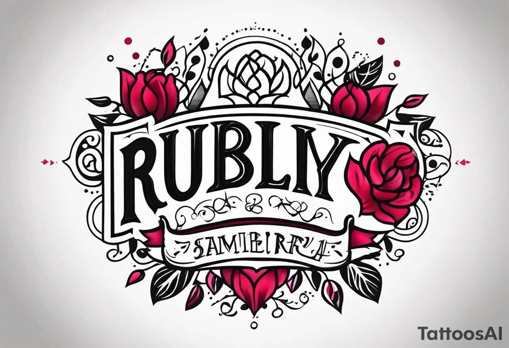 Ruby 🐾 tattoo idea