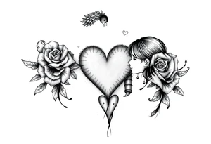 Middle school sweethearts, from day one, unconditional, forever, soulmates tattoo idea
