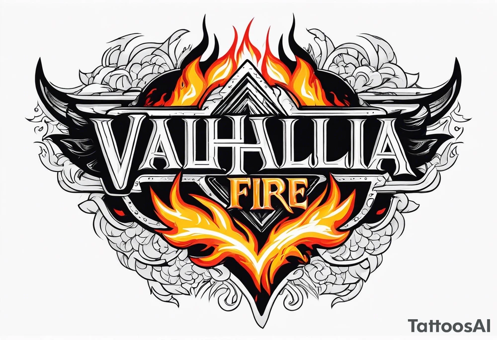Valhalla on  fire tattoo idea