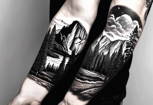 Yosemite national park, forearm tattoo idea