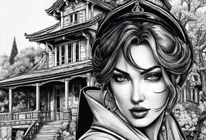 resident evil village lady dimitrescu tattoo idea