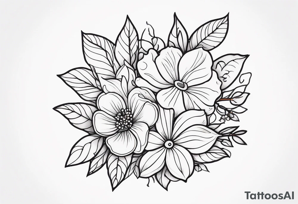 Flowers tattoo idea