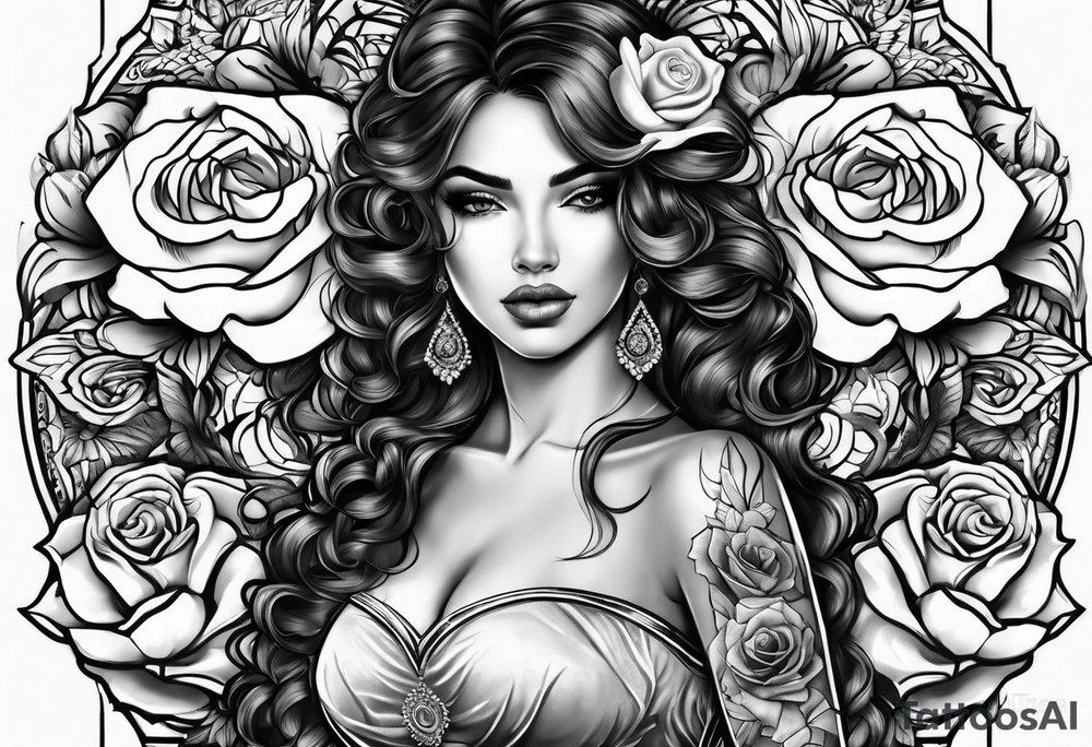 Jasmina with a rose tattoo idea