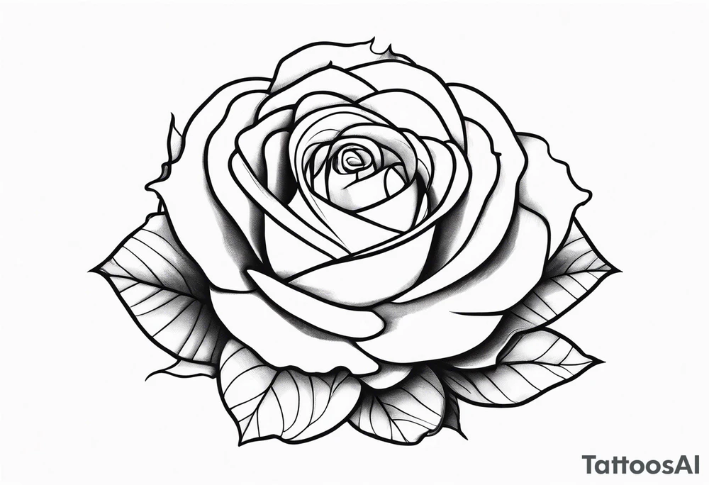 Bloomed rose attached with female body, kneeling tattoo idea Bloomed rose attached with female body, kneeling tattoo idea
