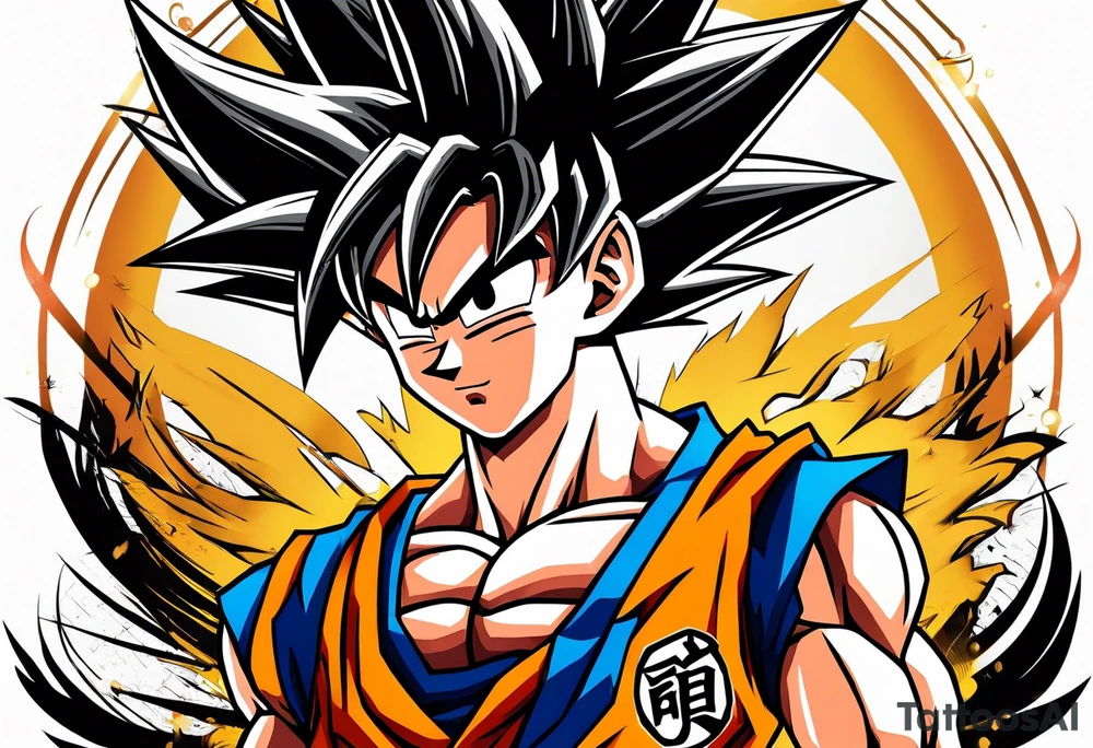 Son goku With wings tattoo idea