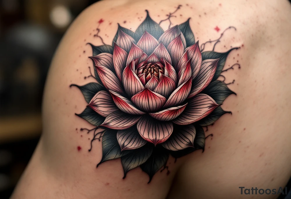 ideas with lotus, egyptian theme (make red and black) tattoo idea