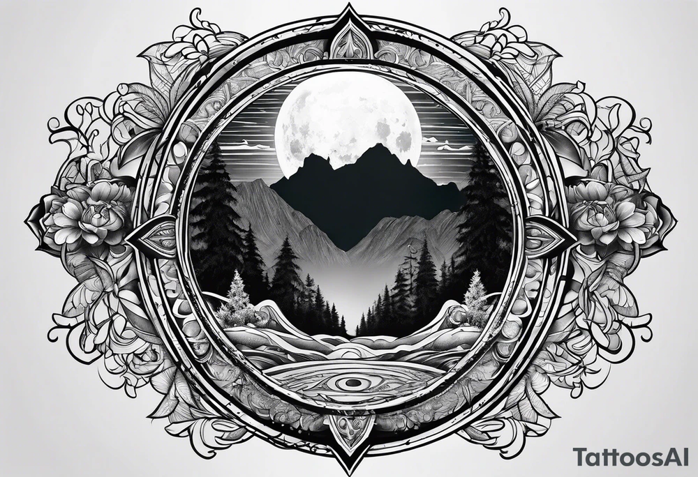 sacred moon tattoo idea