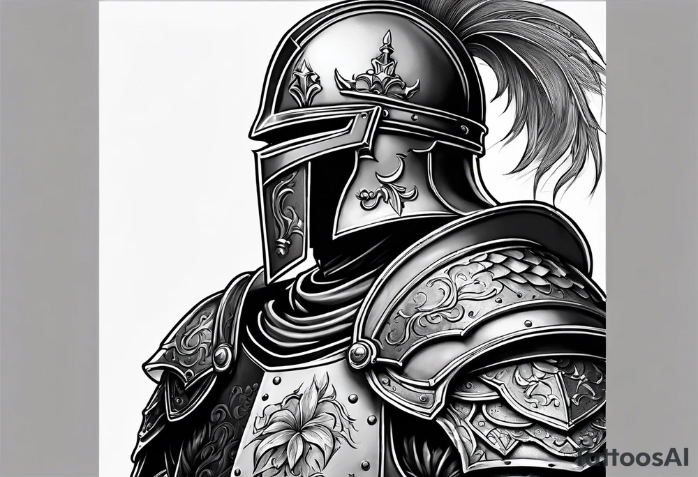 knight with heavy armor tattoo idea