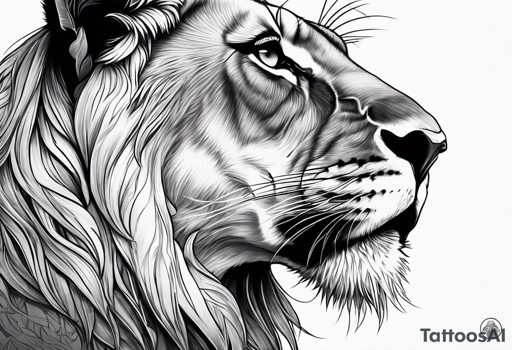 A princess lioness tattoo idea
