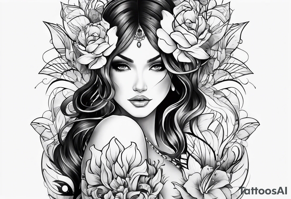 Cool shoulder tattoo for women half sleeve tattoo idea