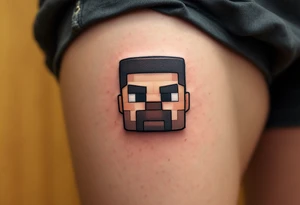 Small Minecraft Steve tattoo tattoo idea