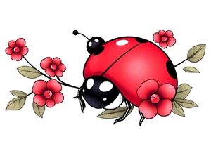 Cute ladybug tattoo idea