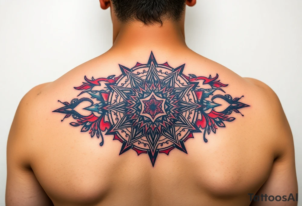 round tattoos with spacial design tattoo idea