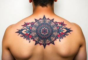 round tattoos with spacial design tattoo idea