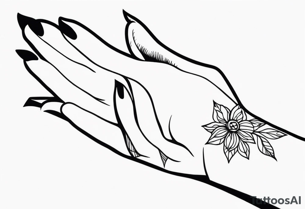 Tattoo on hand of a beautiful girl tattoo idea