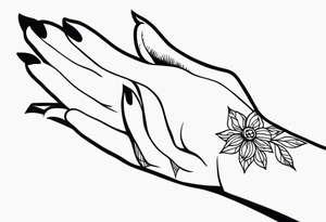 Tattoo on hand of a beautiful girl tattoo idea