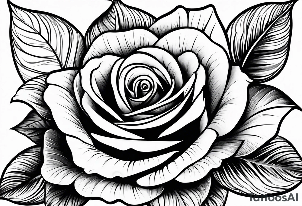 Rose head tattoo idea