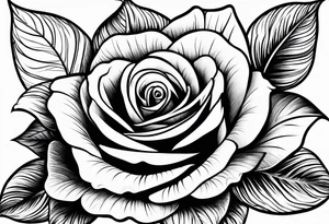 Rose head tattoo idea