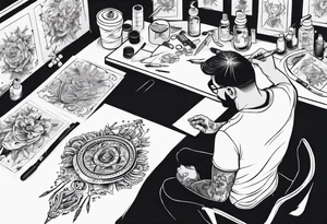 tattoo artist at work tattoo idea