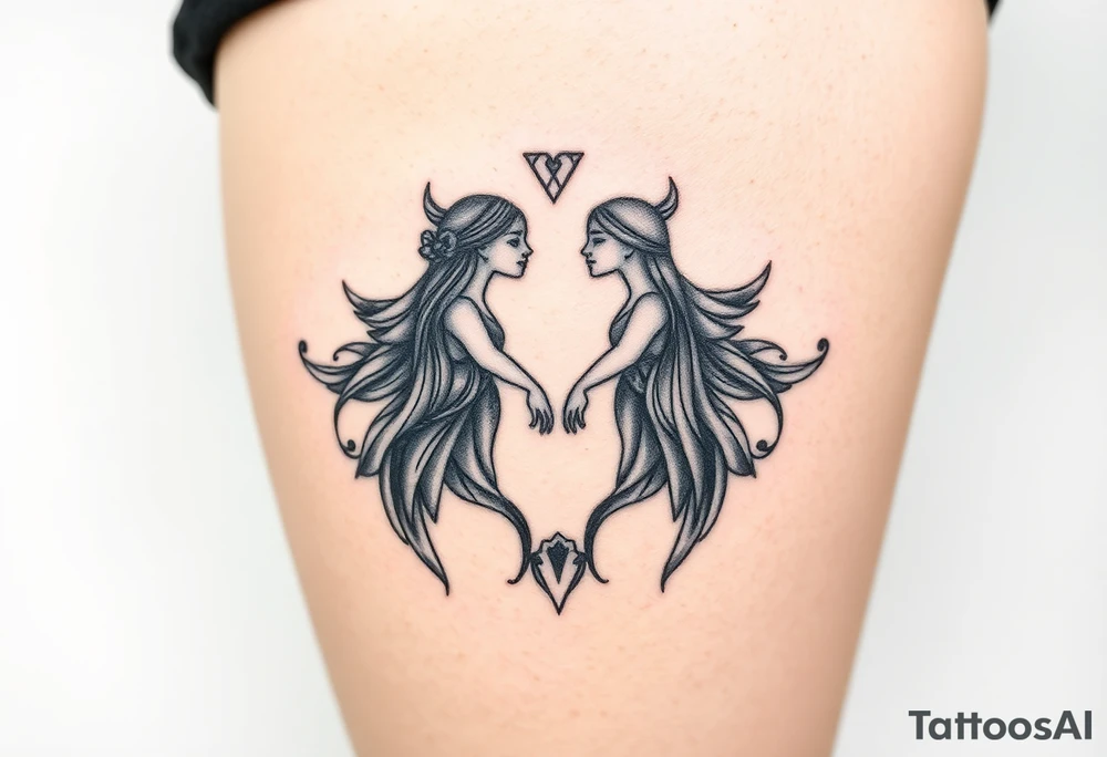 Tarot, the lovers ,runes tattoo idea