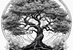 A ancient mother tree tattoo idea