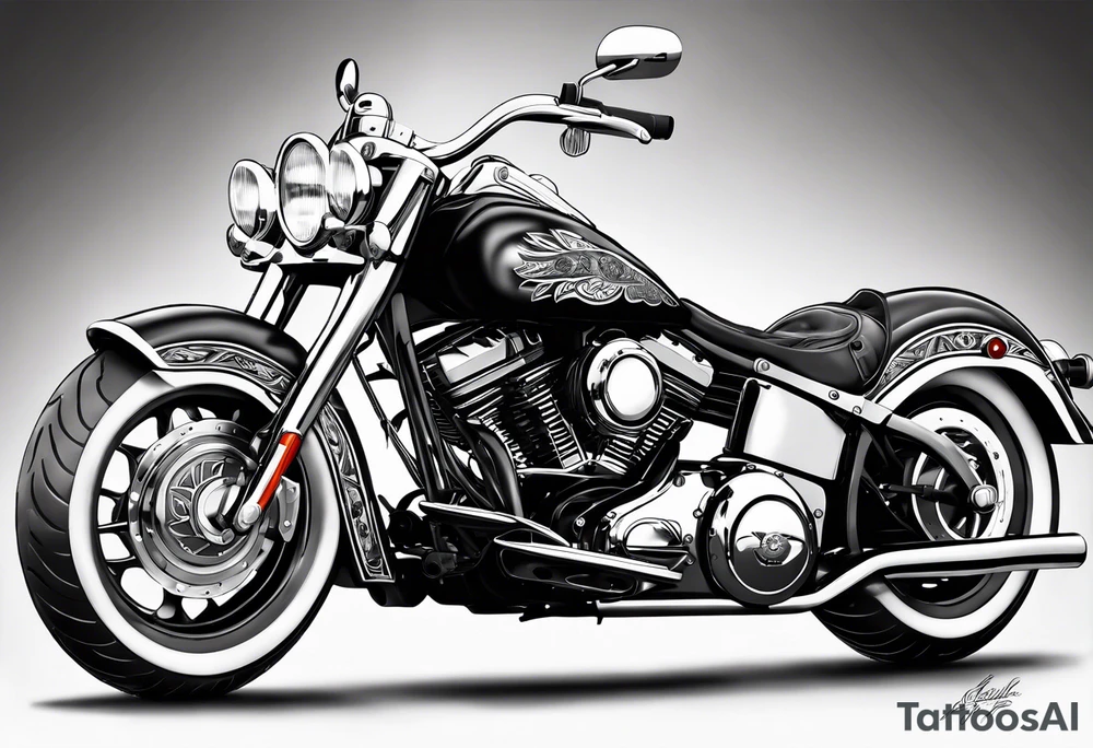 Native american Motorcycle Gun tattoo idea