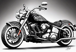 Native american Motorcycle Gun tattoo idea