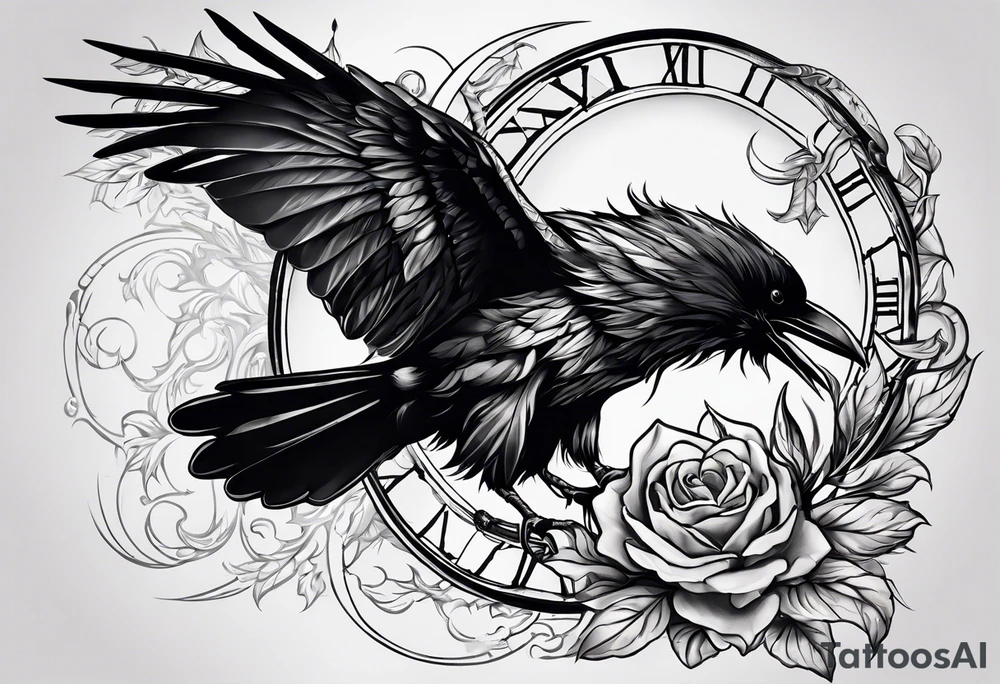 I want a tattoo that goes from the shoulder to the elbow including a scorpion, the metraton cube, the crow and the Roman numeral 19. tattoo idea