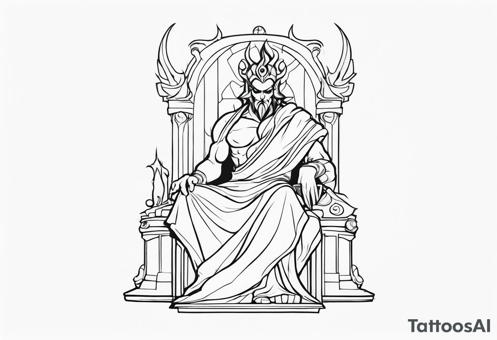 Hades estátua grega tattoo idea