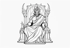 Hades estátua grega tattoo idea