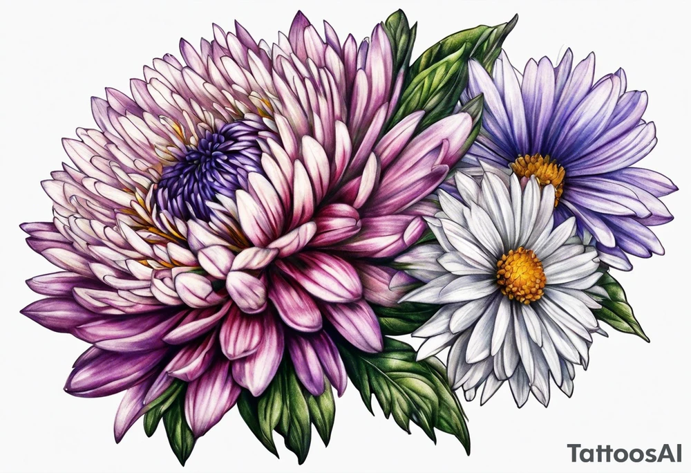 aster design tattoo idea