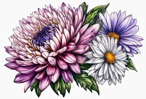 aster design tattoo idea